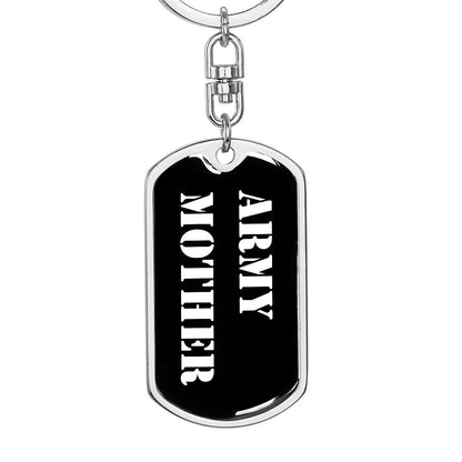 Army Mother v3 - Luxury Dog Tag Keychain