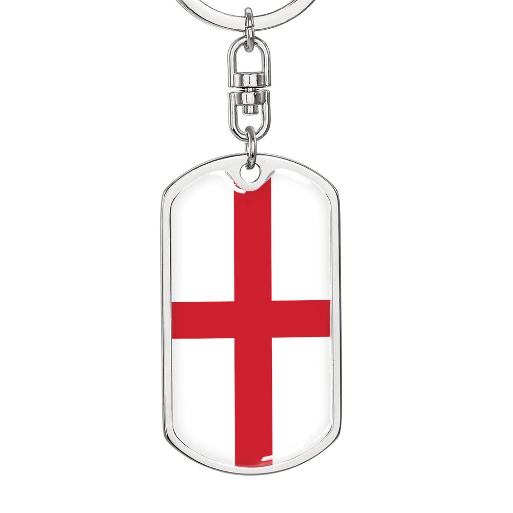 English Flag - Luxury Dog Tag Keychain
