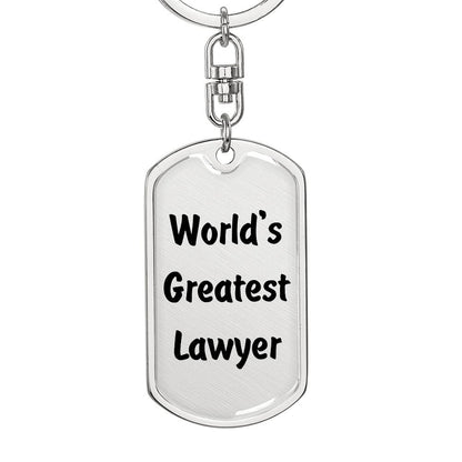 World's Greatest Lawyer - Luxury Dog Tag Keychain