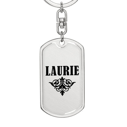 Laurie v01a - Luxury Dog Tag Keychain