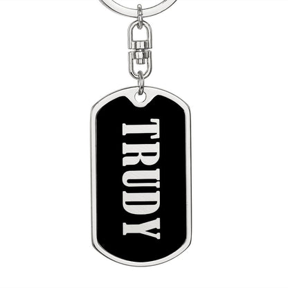 Trudy v02 - Luxury Dog Tag Keychain