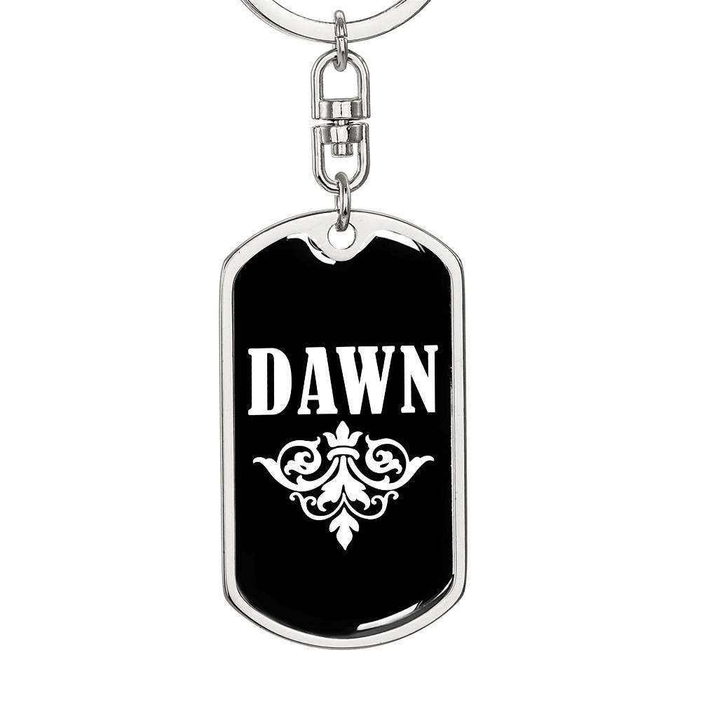 Dawn v03a - Luxury Dog Tag Keychain