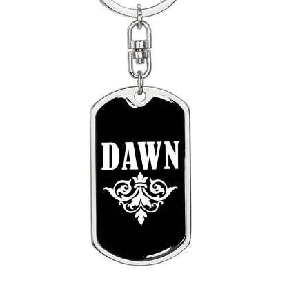 Dawn v03a - Luxury Dog Tag Keychain