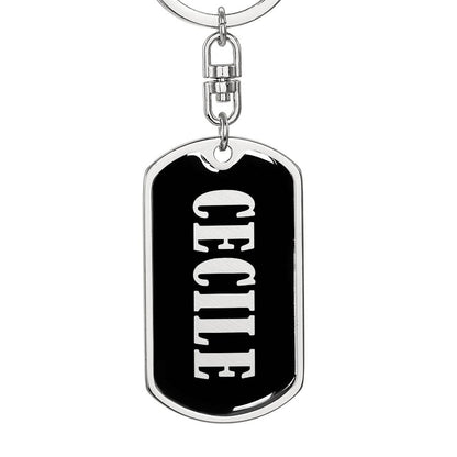 Cecile v02 - Luxury Dog Tag Keychain