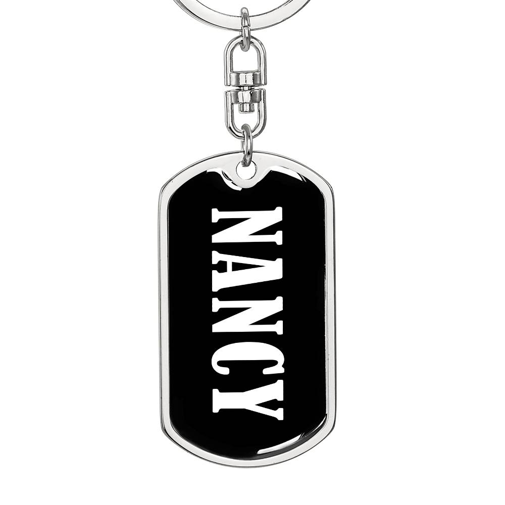 Nancy v01w - Luxury Dog Tag Keychain