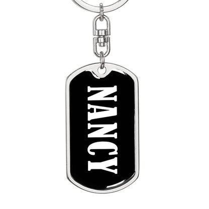 Nancy v01w - Luxury Dog Tag Keychain