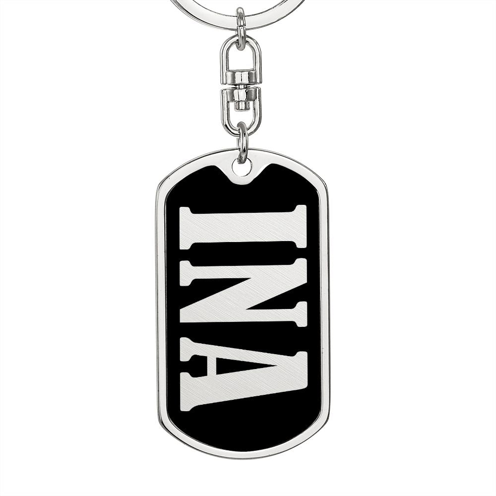 Ina v02 - Luxury Dog Tag Keychain