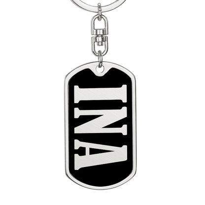 Ina v02 - Luxury Dog Tag Keychain