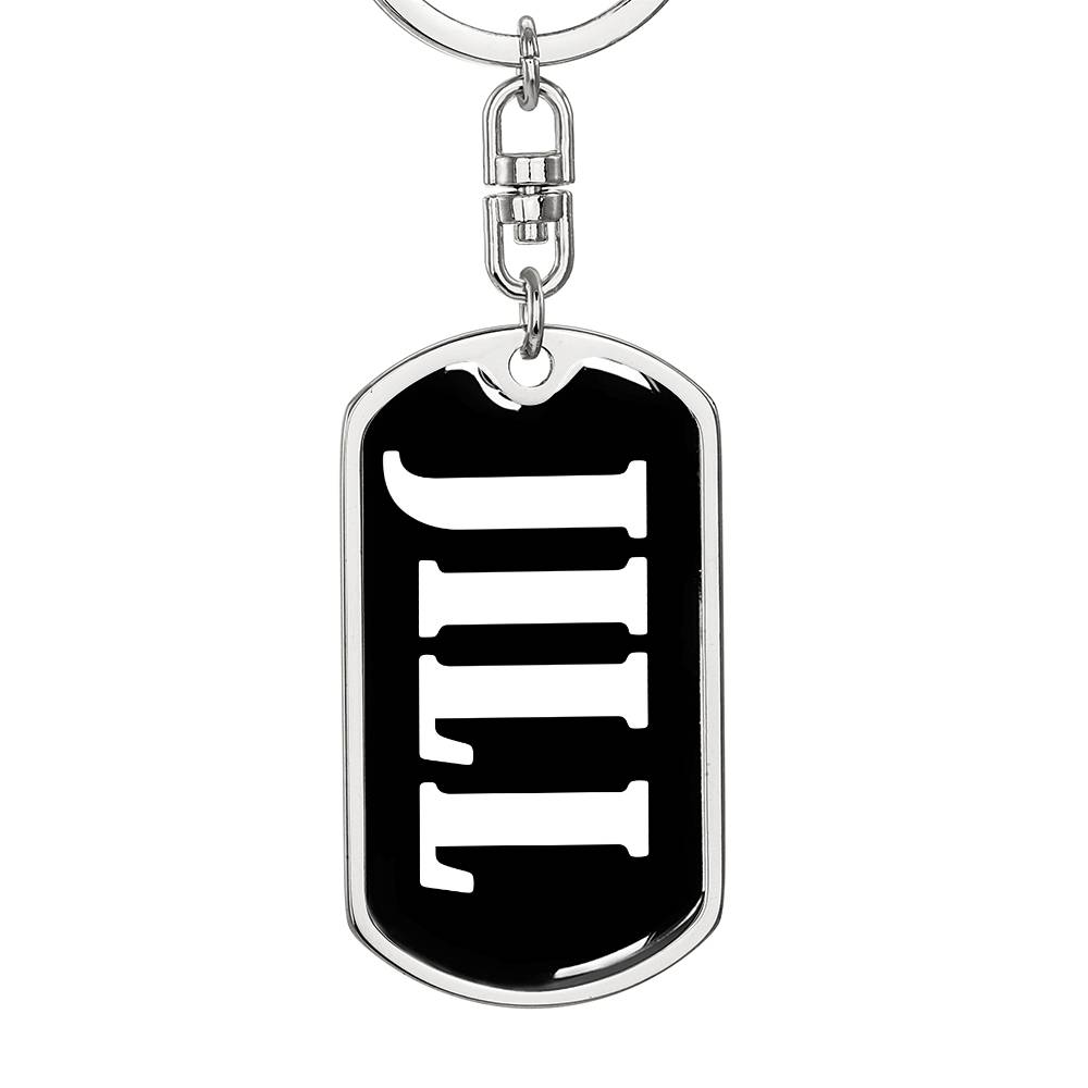 Jill v01w - Luxury Dog Tag Keychain