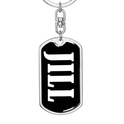 Jill v01w - Luxury Dog Tag Keychain