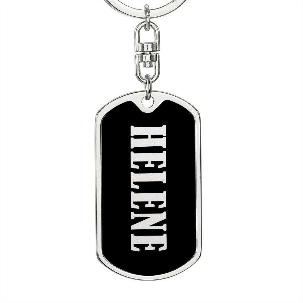 Helene v02 - Luxury Dog Tag Keychain