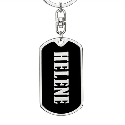 Helene v02 - Luxury Dog Tag Keychain