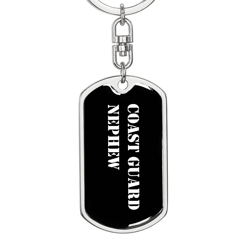Coast Guard Nephew v3 - Luxury Dog Tag Keychain