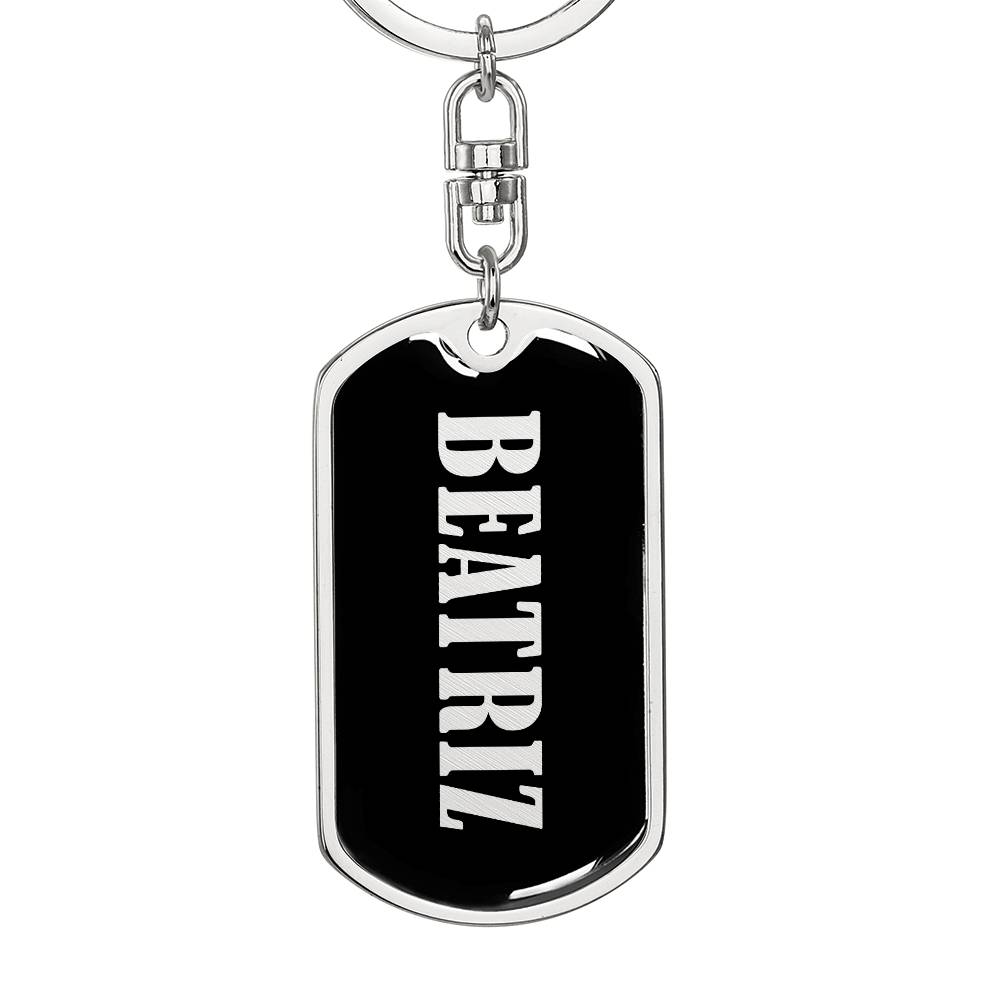 Beatriz v02 - Luxury Dog Tag Keychain
