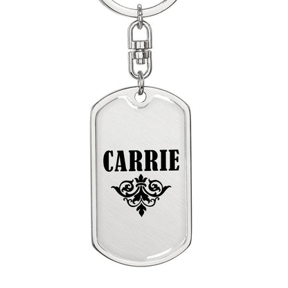 Carrie v01a - Luxury Dog Tag Keychain