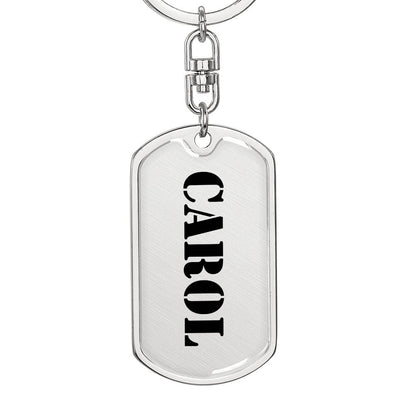Carol - Luxury Dog Tag Keychain