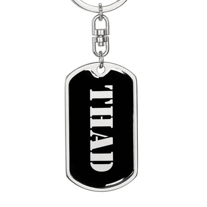 Thad v2 - Luxury Dog Tag Keychain