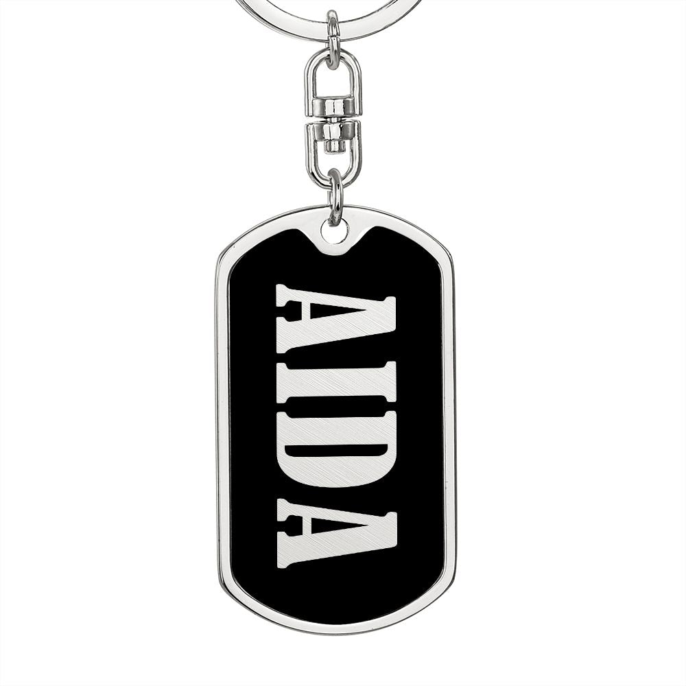 Aida v02 - Luxury Dog Tag Keychain
