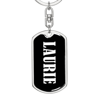 Laurie v01w - Luxury Dog Tag Keychain