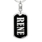 Rene v02 - Luxury Dog Tag Keychain