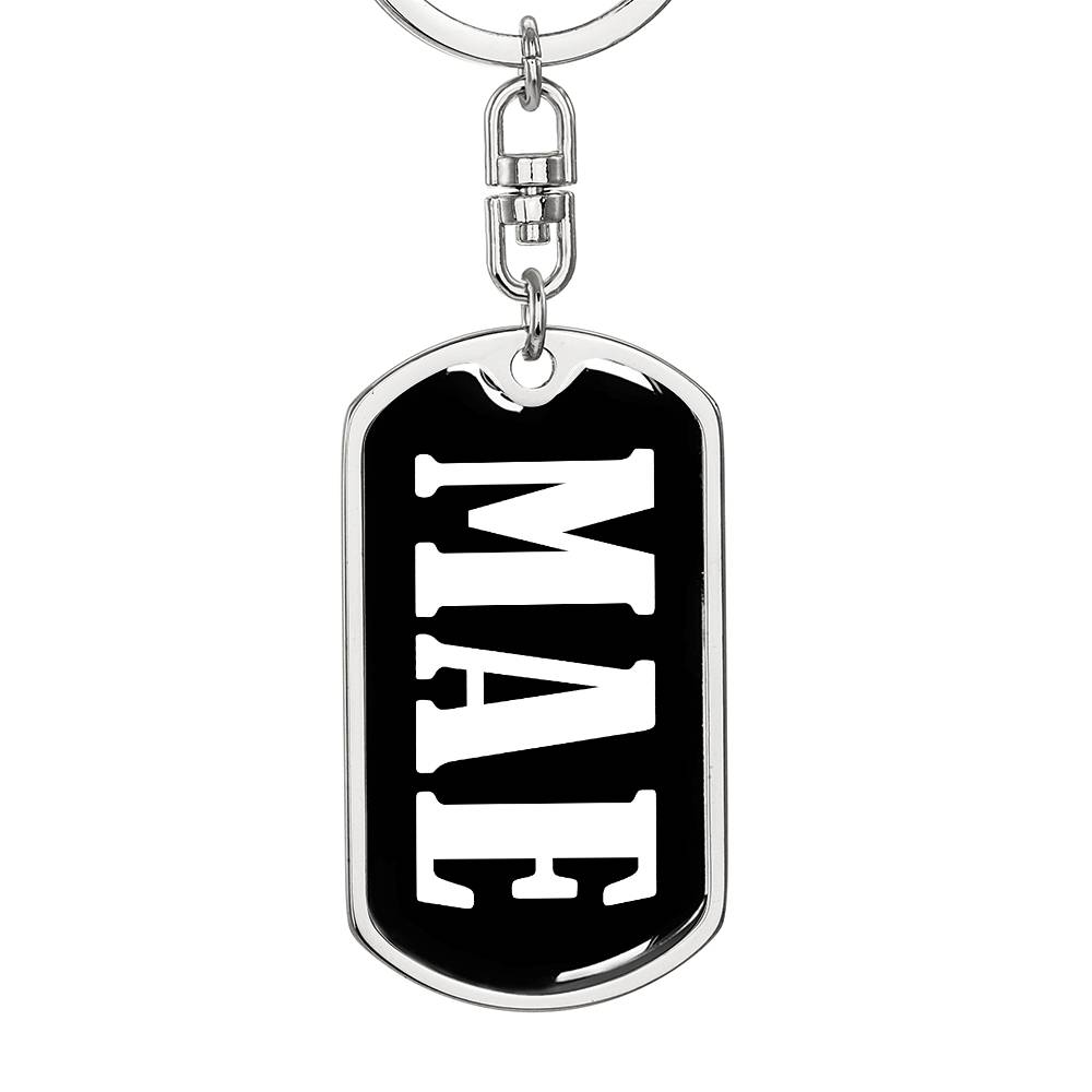 Mae v01w - Luxury Dog Tag Keychain