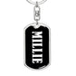 Millie v03 - Luxury Dog Tag Keychain