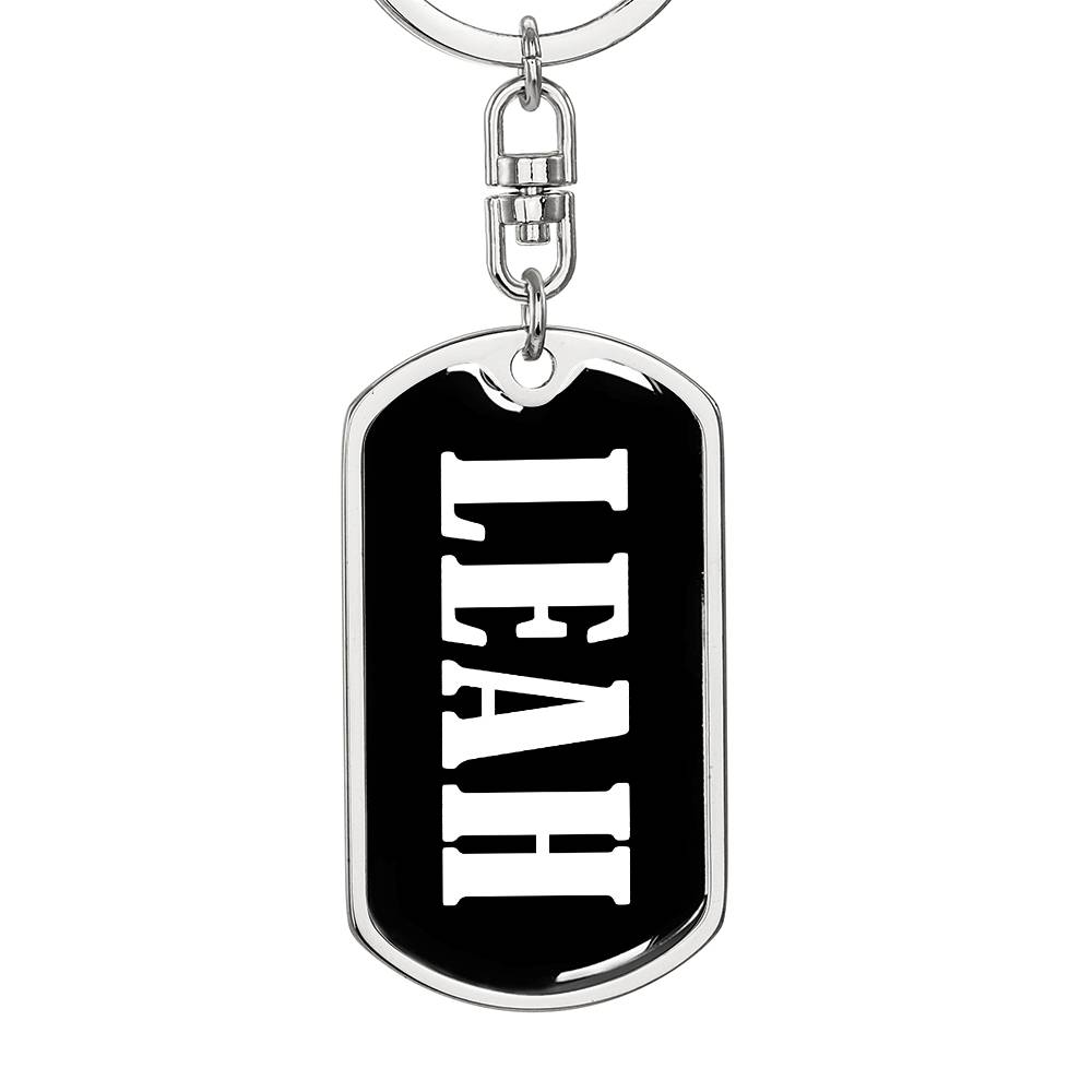 Leah v01w - Luxury Dog Tag Keychain