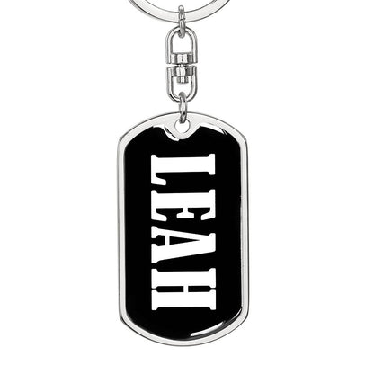 Leah v01w - Luxury Dog Tag Keychain