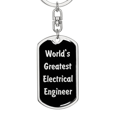 World's Greatest Electrical Engineer v2 - Luxury Dog Tag Keychain