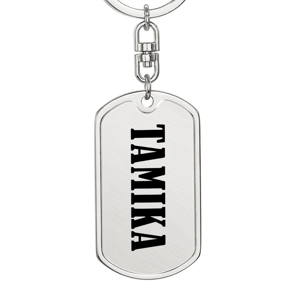 Tamika v01 - Luxury Dog Tag Keychain