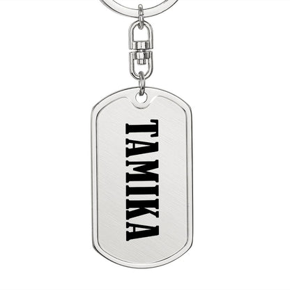 Tamika v01 - Luxury Dog Tag Keychain