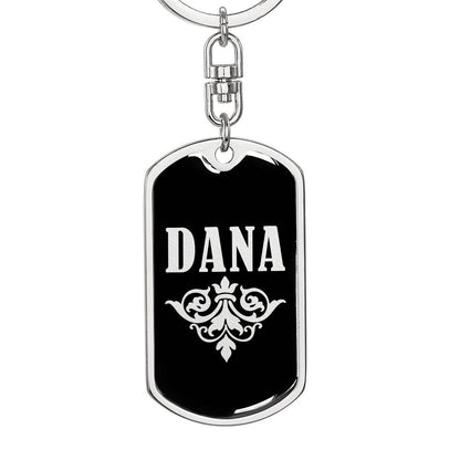 Dana v02a - Luxury Dog Tag Keychain