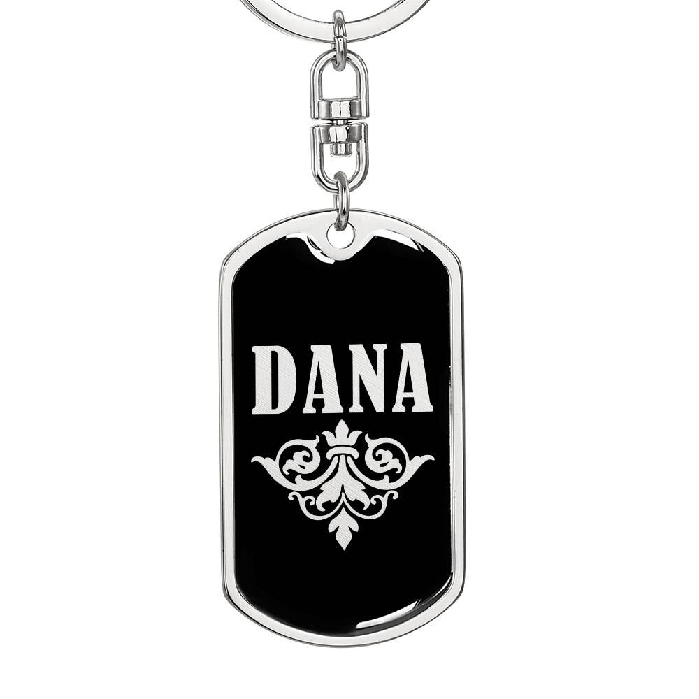 Dana v02a - Luxury Dog Tag Keychain