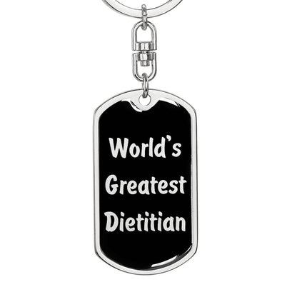 World's Greatest Dietitian v2 - Luxury Dog Tag Keychain