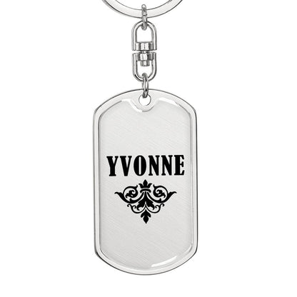 Yvonne v01a - Luxury Dog Tag Keychain