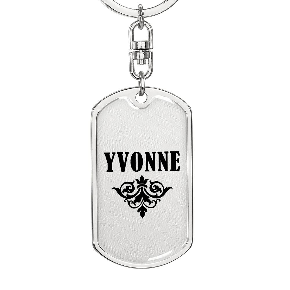 Yvonne v01a - Luxury Dog Tag Keychain