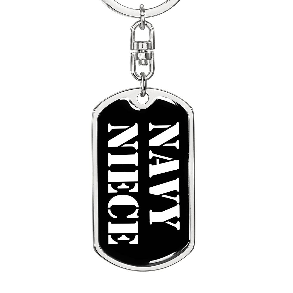 Navy Niece v3 - Luxury Dog Tag Keychain