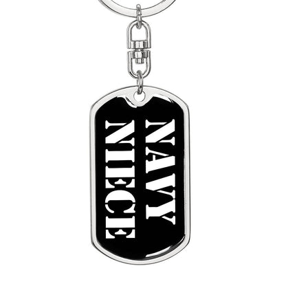 Navy Niece v3 - Luxury Dog Tag Keychain