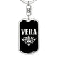 Vera v02a - Luxury Dog Tag Keychain
