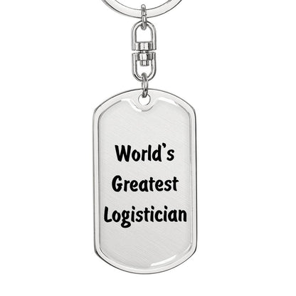 World's Greatest Logistician - Luxury Dog Tag Keychain