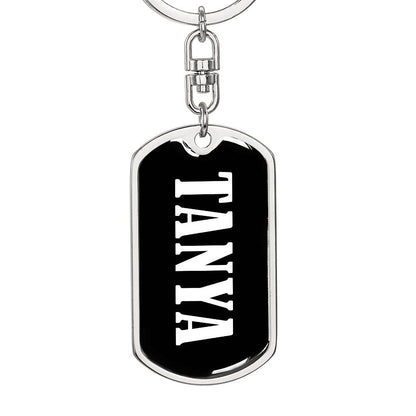 Tanya v01w - Luxury Dog Tag Keychain