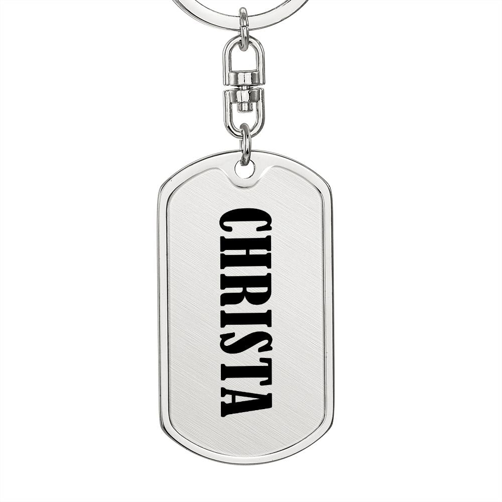 Christa v01 - Luxury Dog Tag Keychain