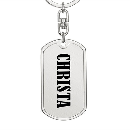 Christa v01 - Luxury Dog Tag Keychain