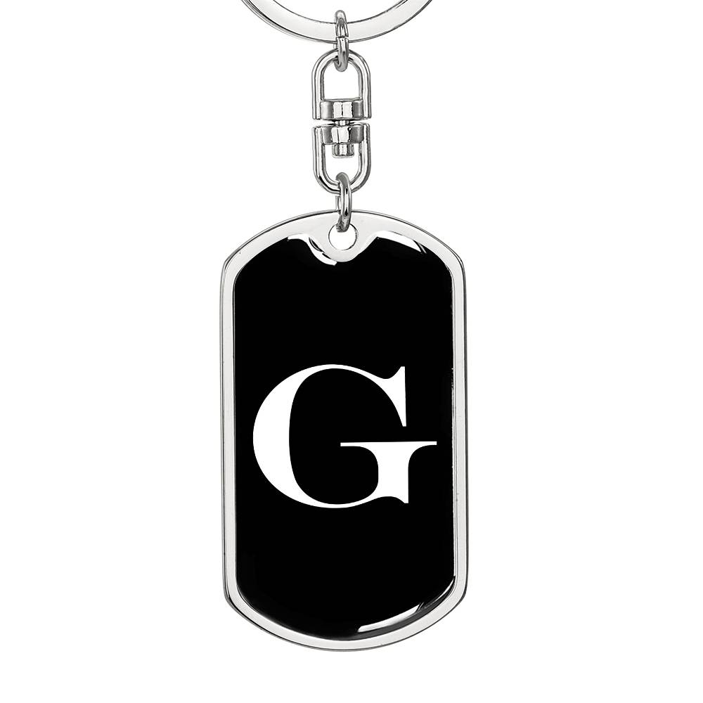 Initial G v3a - Luxury Dog Tag Keychain