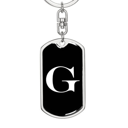 Initial G v3a - Luxury Dog Tag Keychain