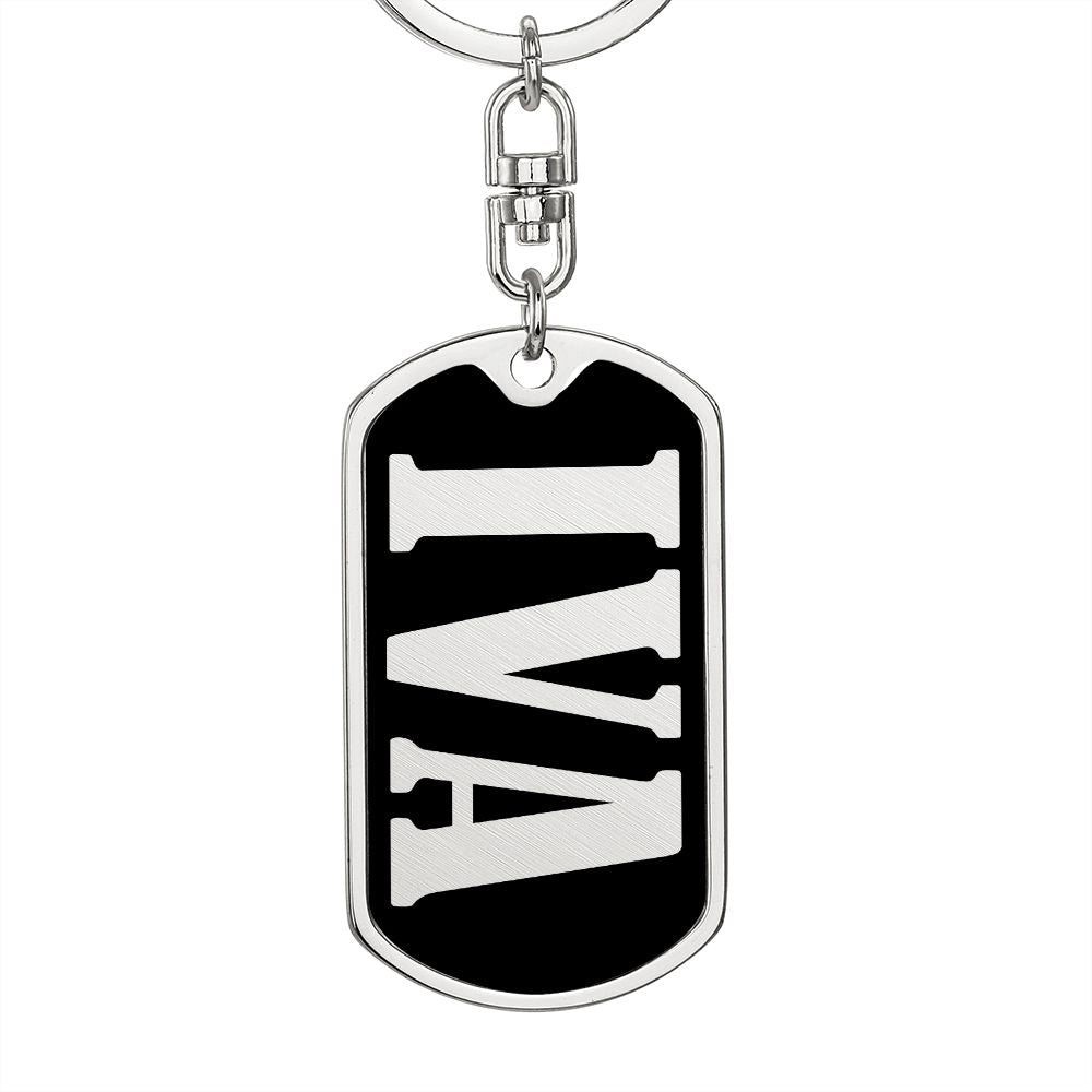 Iva v02 - Luxury Dog Tag Keychain