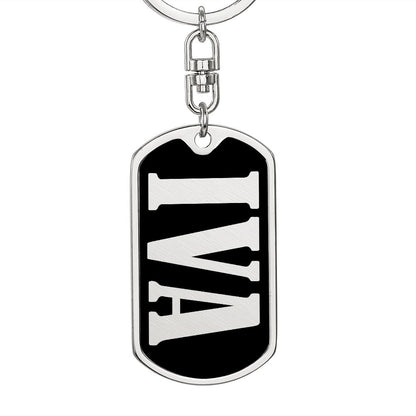 Iva v02 - Luxury Dog Tag Keychain