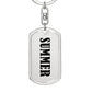 Summer v01 - Luxury Dog Tag Keychain