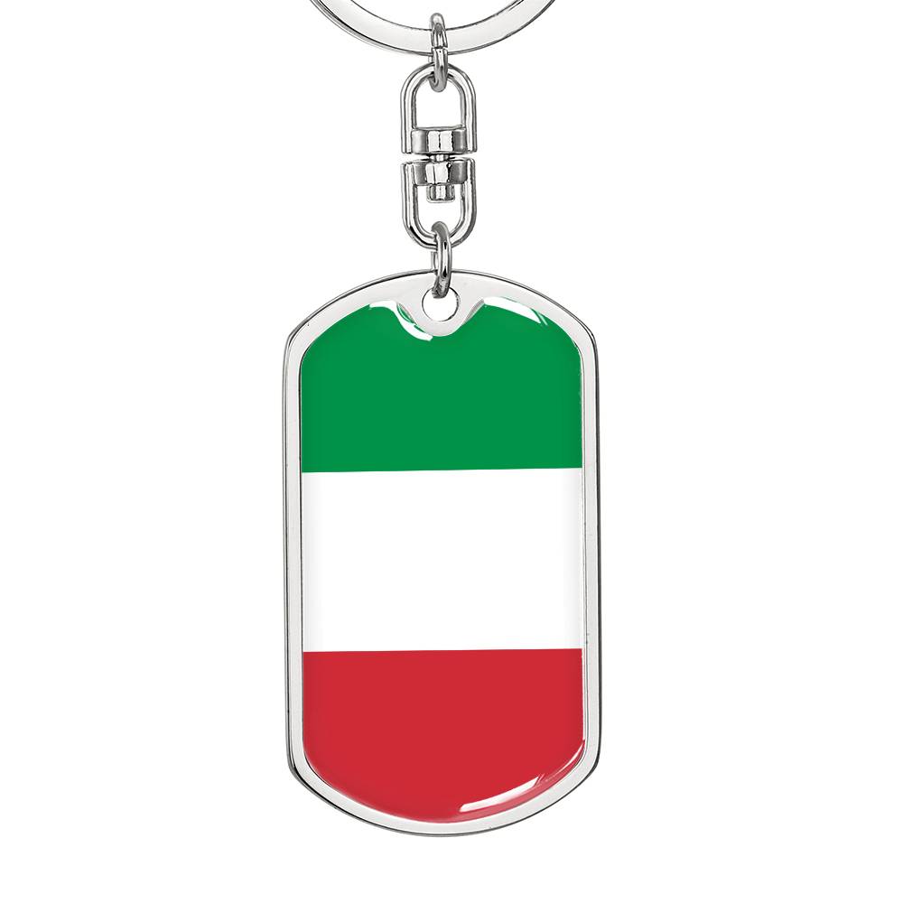 Italian Flag - Luxury Dog Tag Keychain
