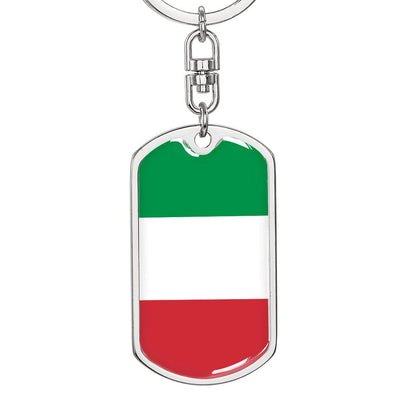 Italian Flag - Luxury Dog Tag Keychain